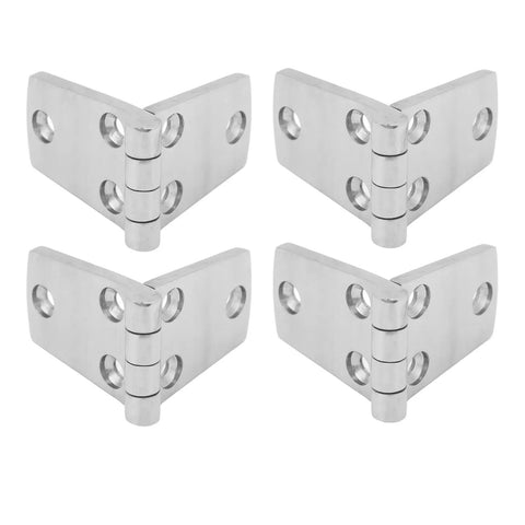 Four Piece Marine Door Hinges 102x38mm Stainless Steel Boat Hatch Hinges For Yacht Flush Mount Seamless Design Rustproof 316 SS