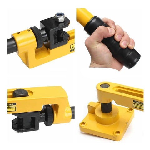 Manual Pipe Tube Bender Set For Steel And Copper Tubing Heavy Duty Lever Handle Bending Tool view showing the handle and mechanism.