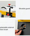 Movable guard and replaceable carbon brush of Heavy Duty Thickness Planer And Wood Planer Thicknesser Workhorse.