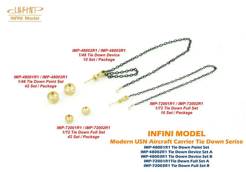 1/48 Scale Aircraft Carrier Tie Down Point Set For Military Model Kits IMPSERIES Plastic Deck Accessories with chains