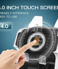 Turbocharged Money Counter Machine With Mixed Denomination Sorting And Reject Pocket, 4-inch touch screen display in use