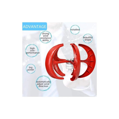 400W Wind Turbine Generator Kit for Home and Marine Use Vertical Axis Wind Generator with Three Phase AC Low Torque Design