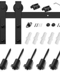 Heavy Duty Sliding Barn Door Hardware Kit For 40 Inch Wide Doors With A Smooth Quiet Glide And Built To Last Two Solid Rail Pieces