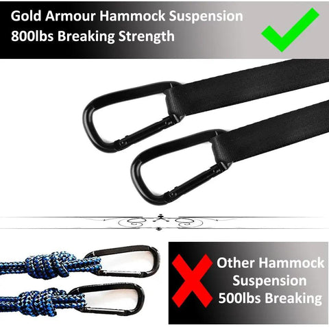 Portable Single Camping Hammock For Adults And Kids Ultralight Parachute Nylon Supports Up To 500 Pounds with carabiners