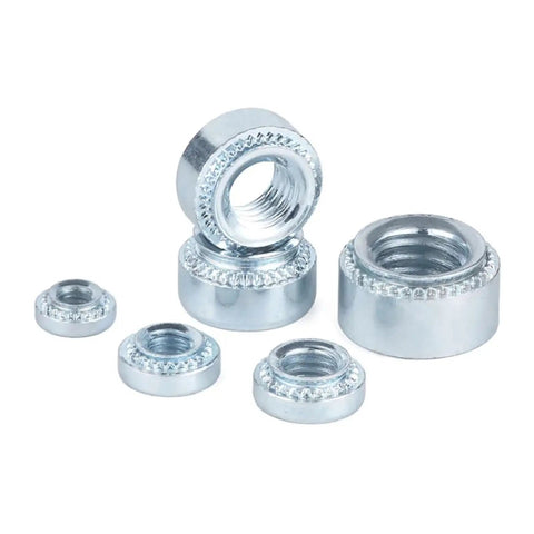 Heavy Duty Galvanized Carbon Steel Self Clinching Nuts For Knockout Bolt Downs And Slick Press Jobs In Every Garage Or Machine Shop M2 To M10 Sizes Built Tough For Any Metal Fabrication Gig