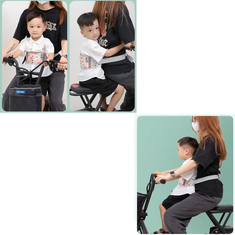 Backseat Buddy Waist Link Strap For Kids And Adults On Motorcycles Dirt Bikes Trikes And Electric Bikes Adjustable Comfortable Oxford Fabric Passenger Harness To Prevent Falling Size 35x11.5 Cm