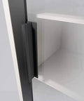 Self Adhesive Edge Finger Pull Door Handle Set Two Pack For Glass Wood Metal And Plastic Surfaces installed on cabinet door