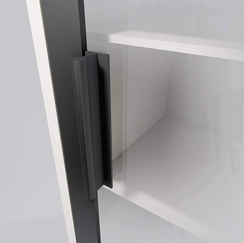 Self Adhesive Edge Finger Pull Door Handle Set Two Pack For Glass Wood Metal And Plastic Surfaces installed on cabinet door