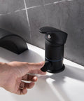 Adjusting Matte Black Roman Tub Faucet With 3 Hole Deck Mount Easy Install No Fuss Single Handle Tub Filler And Hand Shower