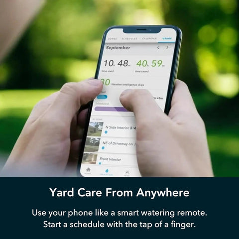 Using phone app for WiFi Smart Sprinkler Controller for 16 Zones With App Scheduling, Local Weather Intelligence, Rain Skip