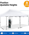 10x20 Foot Pop Up Canopy Tent With 6 Sidewalls Heavy Duty Waterproof Commercial Gazebo showcasing sturdiness and size