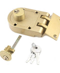 Heavy Duty Jimmy Proof Deadbolt Lock Double Cylinder With Keys Gold For Superior Home Security Includes Mounting Hardware