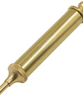 Flintlock Pan Primer Brass Dispenser for Muzzleloaders with 3 grain spout, 100 percent brass construction, side view