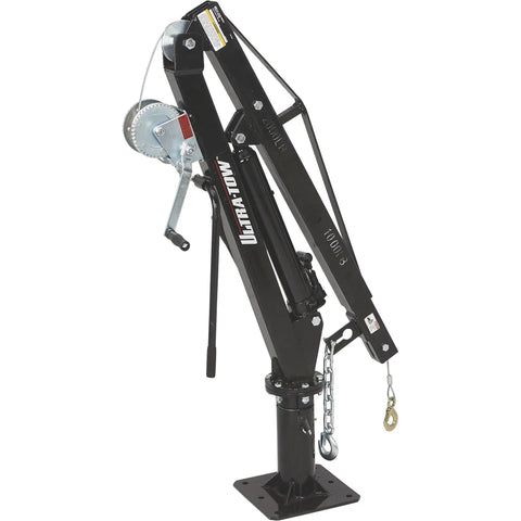 Beast Mode Hydraulic Pickup Truck Crane With 360 Degree Pivot And Integrated Hand Winch Built Legit For Up To Two Thousand Pound Vehicle Load Towing