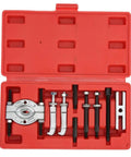Get This Heavy Duty 9 Piece Bearing Puller Kit For Garages Handling Internal And External Hub Bearings With Carbon Steel Construction Ensuring Zero Slipping Or Damage When Removing Stuck Parts Off Your Auto Ride At Shop Or Home., 9-piece bearing puller kit in red case, carbon steel, for internal/external hub bearings