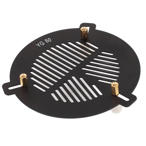 Three-Pattern Bahtinov Focusing Mask for Telescopes, Aluminum Alloy Build Fits 63 to 89mm OD, shows grid pattern and adjustable knobs
