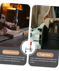 2 Pack Welding Toggle Clamps With Rubber Tips in use on wood, showcasing adjustable pressure and quick release for fixtures.