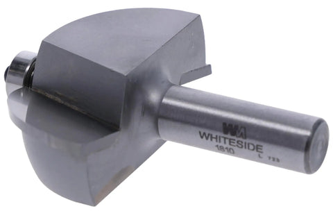 Cove Router Bit With One Inch Radius And Two And A Half Inch Diameter For Decorative Edge Profiling Carbide Tipped Half