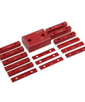 No Bull Precision Height Gauge For Woodworkers, Metric And Inch Setup Bars, red anodized aluminum blocks for precise cuts.