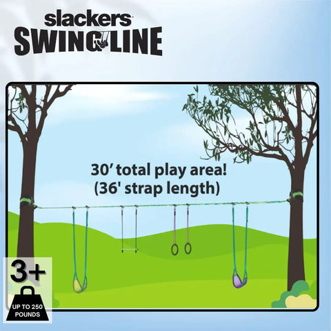 Swing Line Kit For Backyards Turn Healthy Trees Into The Ultimate Swing Set With Gym Rings Easy To Install And Safe For Kids