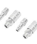 Premium 4 Piece Air Hose Fitting Kit 1/2 Inch NPT Quick Connector Set with Six Ball Locking System For High Tools And Pneumatic Gear Up To 300 Psi, steel couplers and plugs
