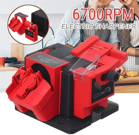 All In One Sharpening Station For Knives, Chisels And High Speed Steel Drill Bits Electric Multitask Sharpener with RPM label