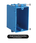 20 Pack 18 Cu In PVC Electrical Outlet Boxes Single Gang New Work Junction Box Switch Box for Residential and Commercial Use Blue DIY Friendly Pro Grade Durable Plastic Wall Box with Easy Install and Safe Wiring, blue single gang electrical box, 18 cu in PVC