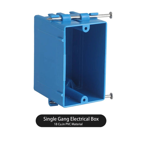 20 Pack 18 Cu In PVC Electrical Outlet Boxes Single Gang New Work Junction Box Switch Box for Residential and Commercial Use Blue DIY Friendly Pro Grade Durable Plastic Wall Box with Easy Install and Safe Wiring, blue single gang electrical box, 18 cu in PVC