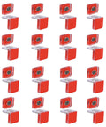 16 Sets L Shaped Magnetic Cabinet Door Catches With Self Adhesive Acrylic Closure in red, shown in a grid layout