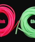 Ten Foot Glow Tube For Jigging On Metal Jigs And Siwash Hooks, Quick Clip On Add On To Boost Bites, Pink and Glow Tubes