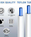 16.4Ft PTFE Teflon Tube Kit 2.5mm ID X 4mm OD For 1.75mm Filament Direct Drive 3D Printers, heat and corrosion resistant features