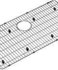 Crosstown CTXBG2914 Stainless Steel Bottom Grid For Sinks, Custom Sized 28 7 Eighths Inch By 14 3 Eighths Inch, shown with protective feet.