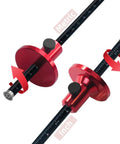 Hella Precise Wheel Marking Gauge With Easy Adjustment Knob crafted from aluminum, showcasing metrics and inches for woodworking layout.