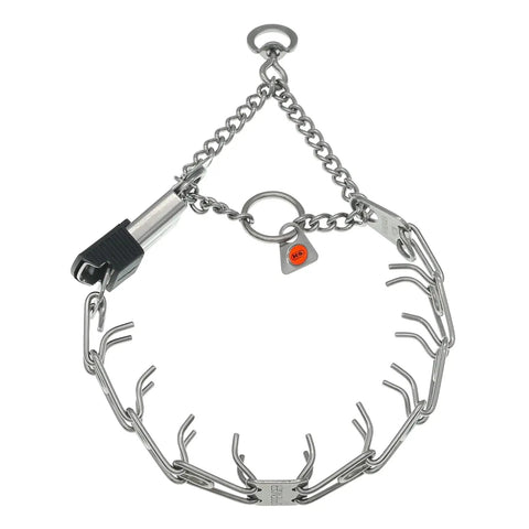 No Pull Prong Collar With Quick Release ClicLock Buckle For Small To Medium Dogs Stainless Steel Pinch Collar For Training 16 Inch