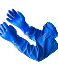26 Inch PVC Chemical Resistant Gloves Heavy Duty Long Rubber Work Gloves For Acid Alkali Oil Protection XL Durable Reusable Ergonomic Fit