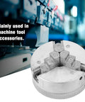 Pro Level Three Jaw Lathe Chuck With M12 M14 And 8 TPI Threads Rock Solid Zinc Alloy Build close-up view showing clamping grip