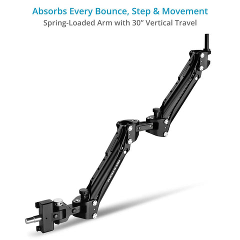 G Axis 10K Stabilizer Arm Vest System For Handheld Cameras And Gimbals, spring-loaded arm with 30 inch vertical travel