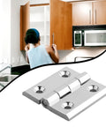 Heavy Duty Zinc Alloy Butt Hinge For Cabinet Doors And Furniture, Silver 60x60mm shown below kitchen cabinets