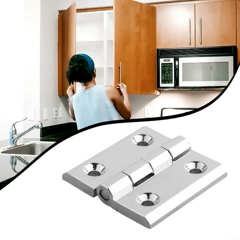 Heavy Duty Zinc Alloy Butt Hinge For Cabinet Doors And Furniture, Silver 60x60mm shown below kitchen cabinets