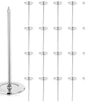 Heavy Duty Upholstery Tacks 20 Piece Pack Silver Flat Head Furniture Nails, iron tacks on white background, 19mm x 50mm size.