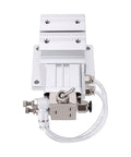 Pneumatic Vise That Clamps Like a Champ With 3mm Stroke 40kg Thrust Aluminum Alloy Air Operated CNC Workholding Tool With Quick Connect Fittings For Drilling Grinding Engraving And Milling Machines, front view