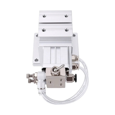 Pneumatic Vise That Clamps Like a Champ With 3mm Stroke 40kg Thrust Aluminum Alloy Air Operated CNC Workholding Tool With Quick Connect Fittings For Drilling Grinding Engraving And Milling Machines, front view