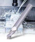 Spot drill, HRC55 tungsten steel, 90° center drill, gray metal body, close-up view