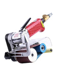 Powerful R-6026 Pneumatic Belt Sander And Grinder With 7000rpm Polishing Machine showing adjustable speed control with belt.