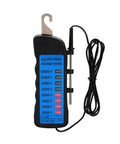 12KV Fence Tester With 8 Neon Indicator Lights Workhorse Electric Fence Voltage Meter For Farms Fault Finder And Quick Wire Fault Detection Tool For Easy Field Checks, black handheld