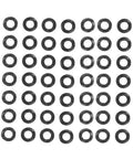 500-Piece Spring Wave Washer Kit Set For Home Auto And Marine Use Heavy-Duty Wave Washers Compression Gaskets Electrical Connection Seals Vibration-Resistant Assortment For DIY Repairs And Upgrades black wave washers arranged in a grid