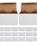 20 Pack White Corrugated Cardboard Mailing Boxes For Shipping And Parcel Packaging, Heavy Duty White Paper Parcel Boxes, Ideal For Small Business, Warehouse, Moving, 6.3 By 4 By 3.2 Inches, open and stacked