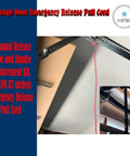 Garage Door Emergency Release Pull Cord With Handle 1 Meter Long Attic Ladder Pull Down Rope installed in garage
