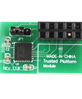 TPM 2.0 Security Module With 10 Pin SPI Interface Infineon SLB 9670 on green circuit board
