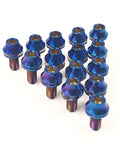Beefy Titanium M5x12mm Hex Bolts With Washers For MTB Bike Water Bottle Cage Blue 4 Pack Set Grade 5 6Al4V Titanium Alloy